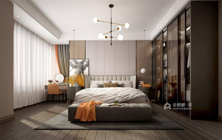 极致简约风格打造现代都市轻奢风-卧室效果图及设计说明
