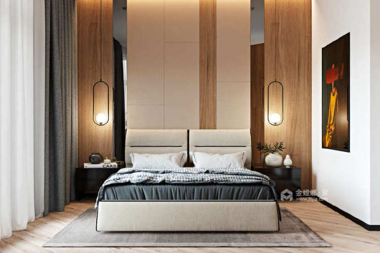 禅意，淡泊宁静，清新脱俗的日式风-卧室效果图及设计说明