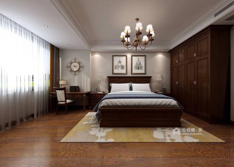 270平大户型唯美新中式-卧室效果图及设计说明