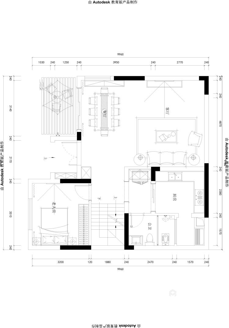 遇见生活之美180平现代风格别墅-平面设计图及设计说明