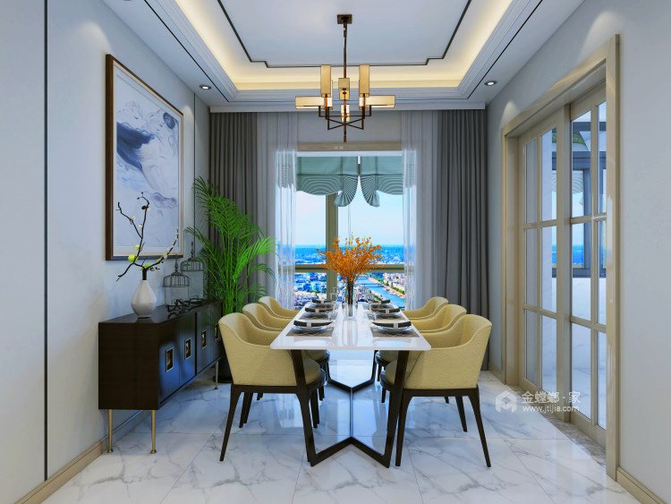 145平新中式，感受传统与现代的结合-餐厅效果图及设计说明