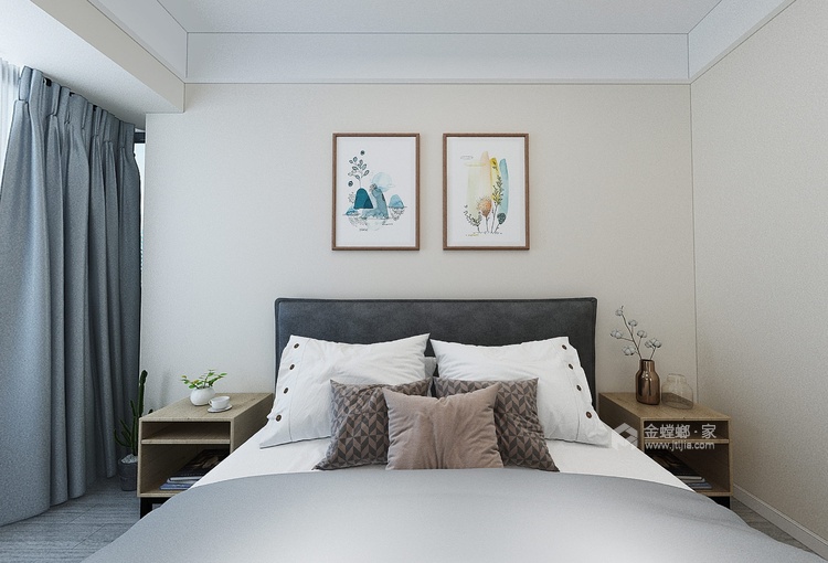 135平现代温馨之家-卧室效果图及设计说明