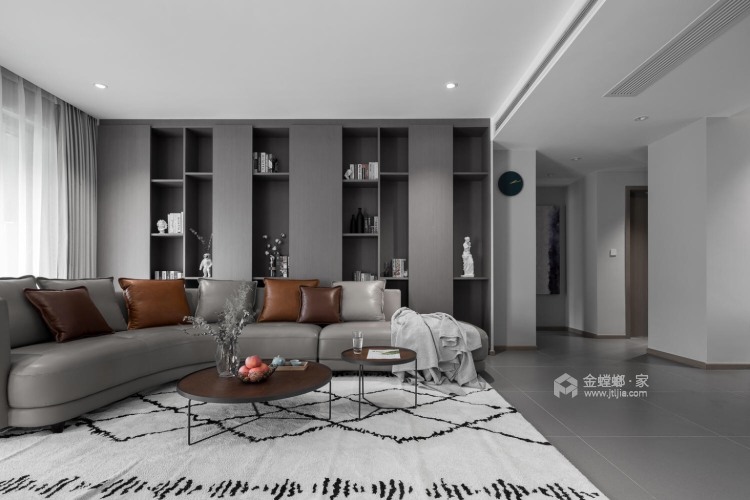 优雅灰色，享受轻奢-客厅效果图及设计说明
