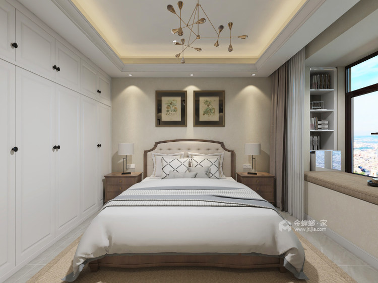 143平美式风格，打造宜居舒适之家-卧室效果图及设计说明