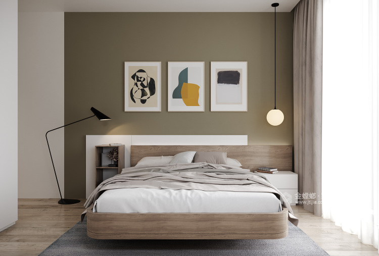 清新舒朗的北欧设计  让家成为喧闹都市的宁静港湾-卧室效果图及设计说明