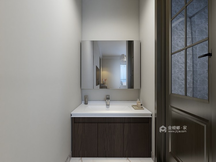 124平温馨舒适现代家居，原来可以这样设计-卫生间