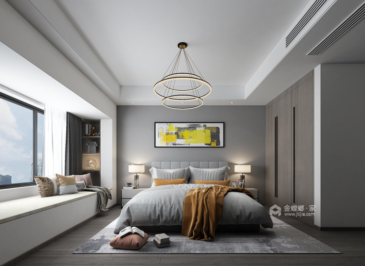 四室极简美学，还原家的定义-卧室效果图及设计说明