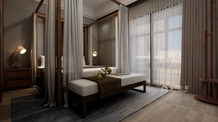 68平公寓打造小而精巧的现代生活空间-卧室效果图及设计说明