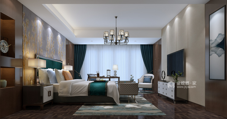 最富东方韵味的奢华——新中式装修-卧室效果图及设计说明