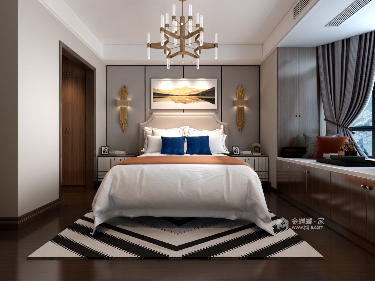 123㎡『新中式』 | 于山水之间，显东方韵意-卧室效果图及设计说明