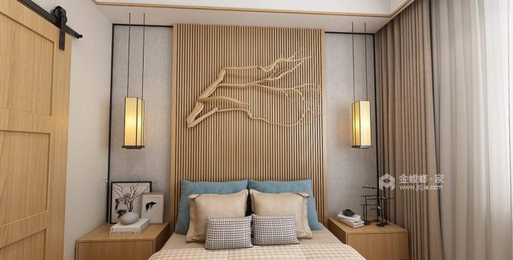 淡雅，简约，深邃的禅意日式风-卧室效果图及设计说明