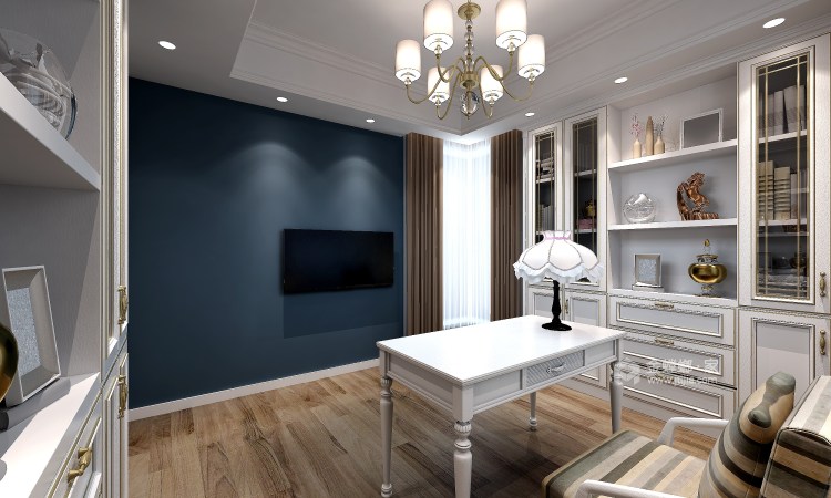 美式风格，打造宜居舒适之家-客厅效果图及设计说明