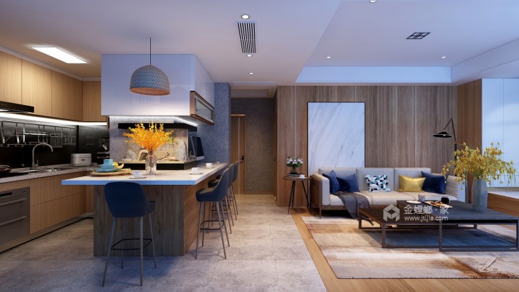 68平公寓打造小而精巧的现代生活空间-空间效果图