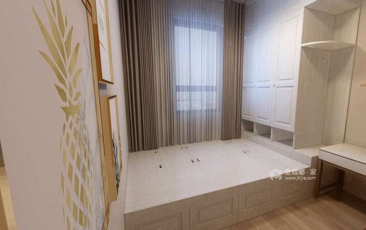 120平温馨三口之家现代风-卧室效果图及设计说明