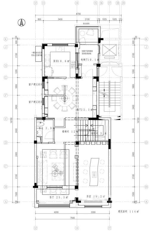 350㎡『轻奢+新中式』新家的设计细节~-平面设计图及设计说明