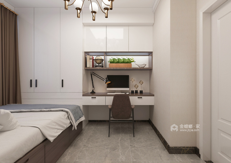 锦绣新城125户型现代轻奢风格-卧室效果图及设计说明