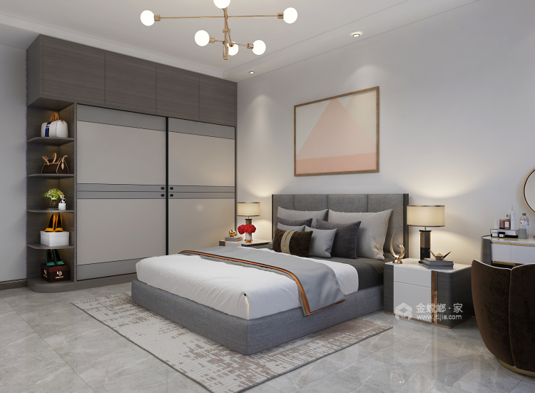 明珠庄园460复式新中式风格-卧室效果图及设计说明