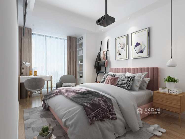 威尼斯水城199㎡新中式四居-卧室效果图及设计说明