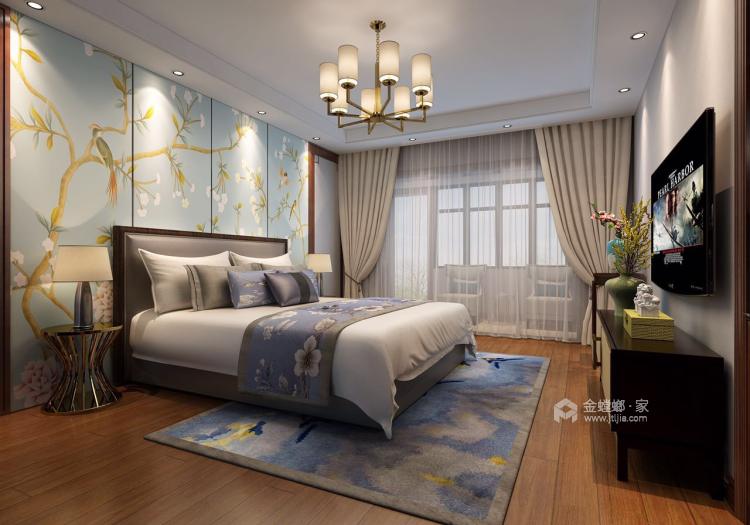 古色古香的新中式，静谧儒雅的家~-卧室效果图及设计说明