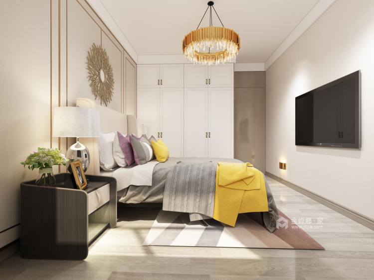 88平优雅北欧温馨家-卧室效果图及设计说明