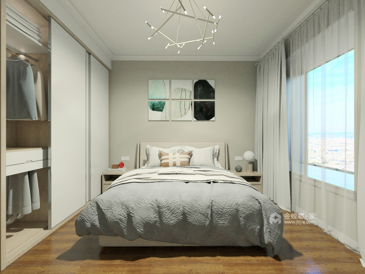 舒适温馨的88平两居新中式~-卧室效果图及设计说明