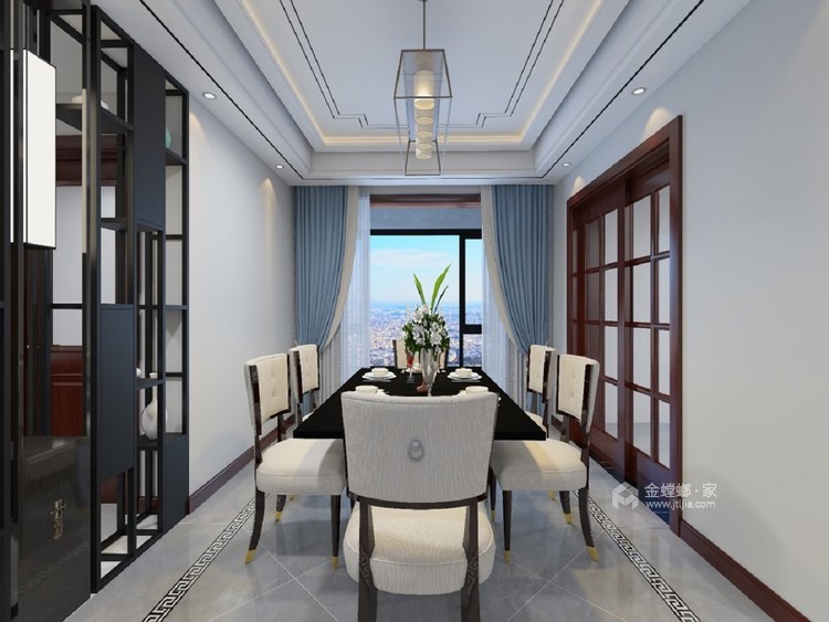 170平新中式家居，感受传统魅力-空间效果图