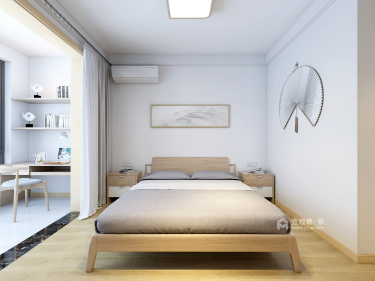 日式简约住宅，设计回归生活本质-卧室效果图及设计说明