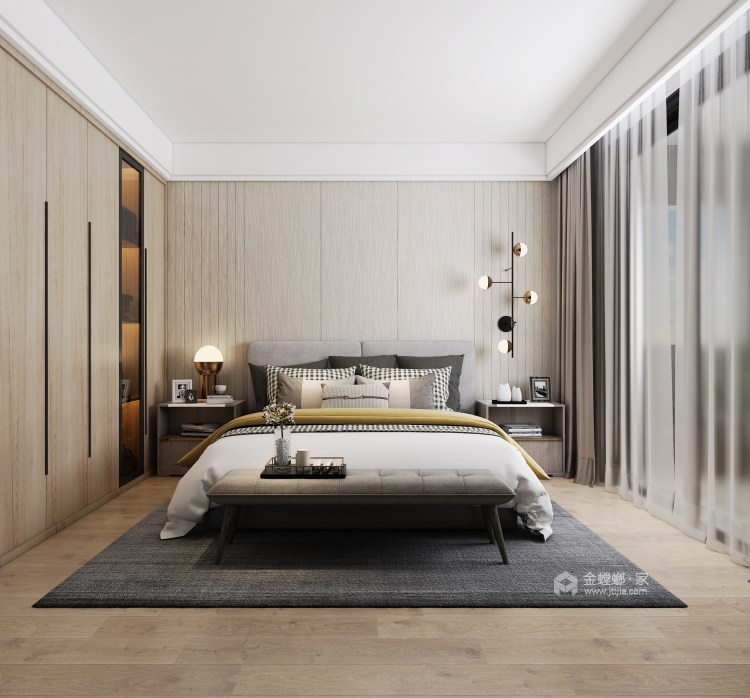 新中式品质生活-卧室效果图及设计说明