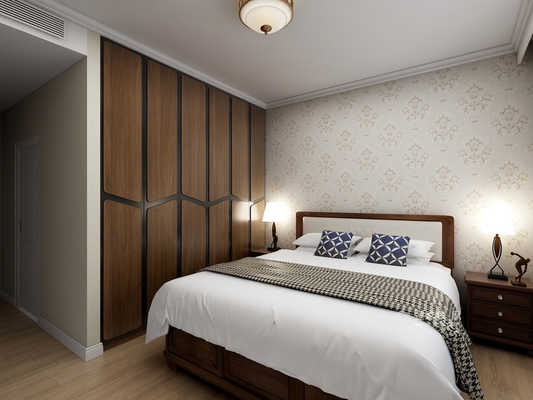 一城江山简美混搭项目-卧室效果图及设计说明