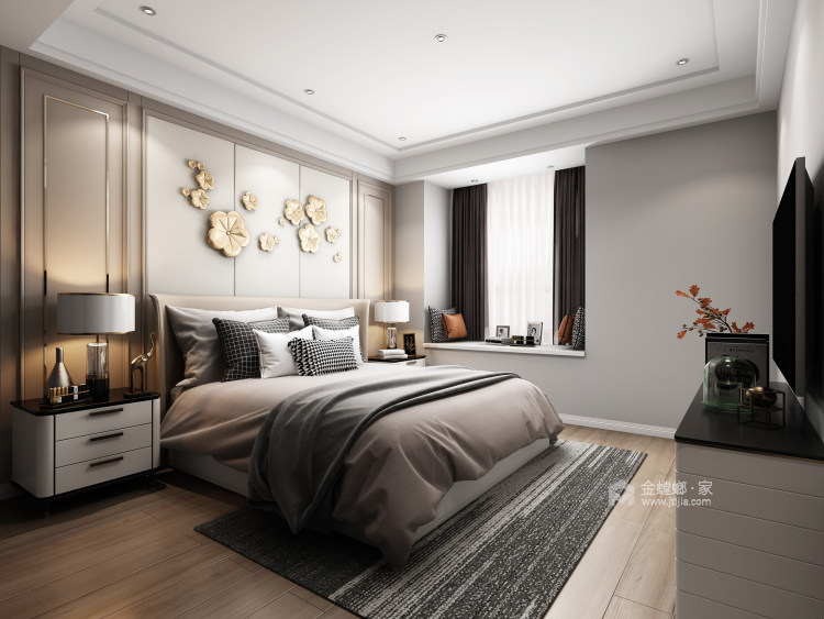 轻奢风-优雅与格调的极致体现-卧室效果图及设计说明