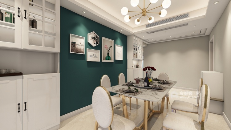 140平实用主义居住空间 装下整个理想生活-餐厅效果图及设计说明