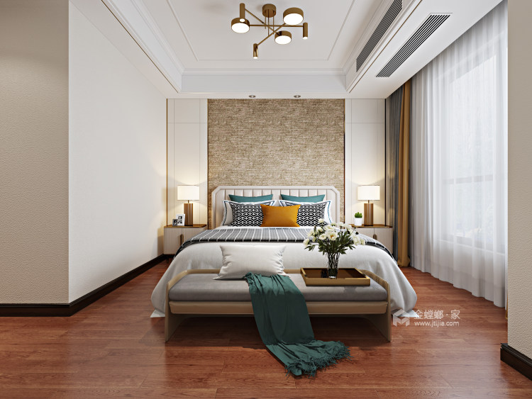 142平美式风，简单且舒服的氛围-卧室效果图及设计说明