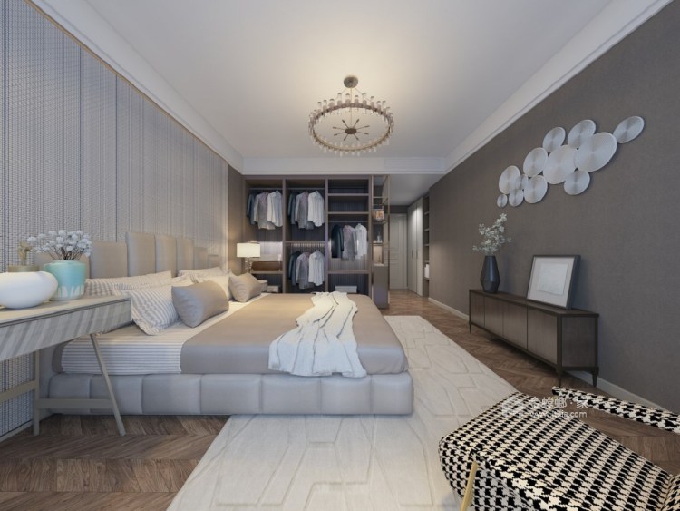 170平现代轻奢空间的极致演绎-卧室效果图及设计说明