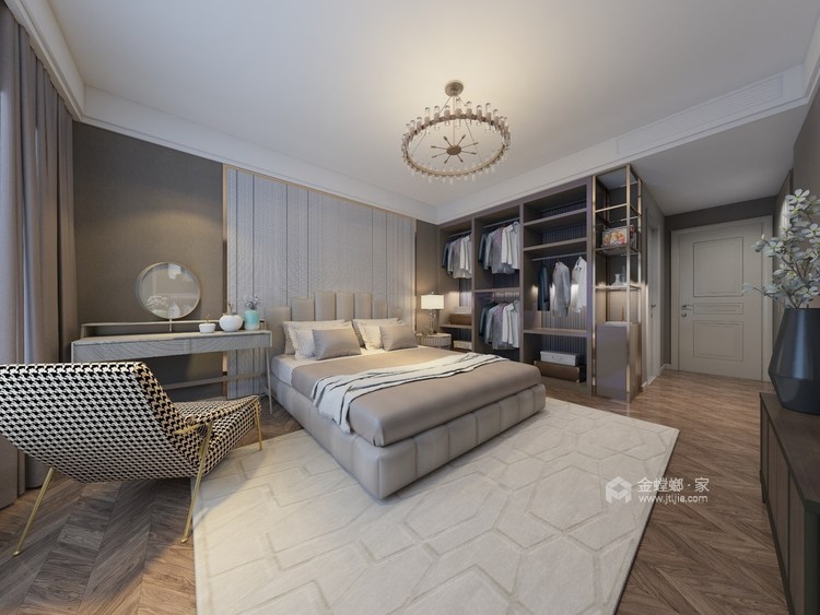 170平现代轻奢空间的极致演绎-卧室效果图及设计说明
