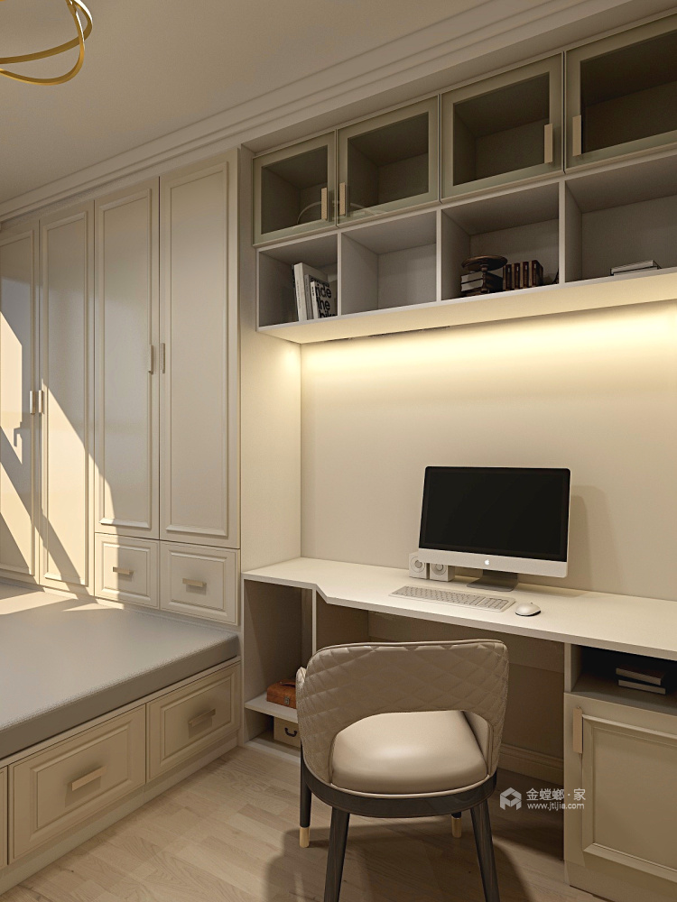 144㎡现代简约风，线条高级打造轻奢感-卧室效果图及设计说明