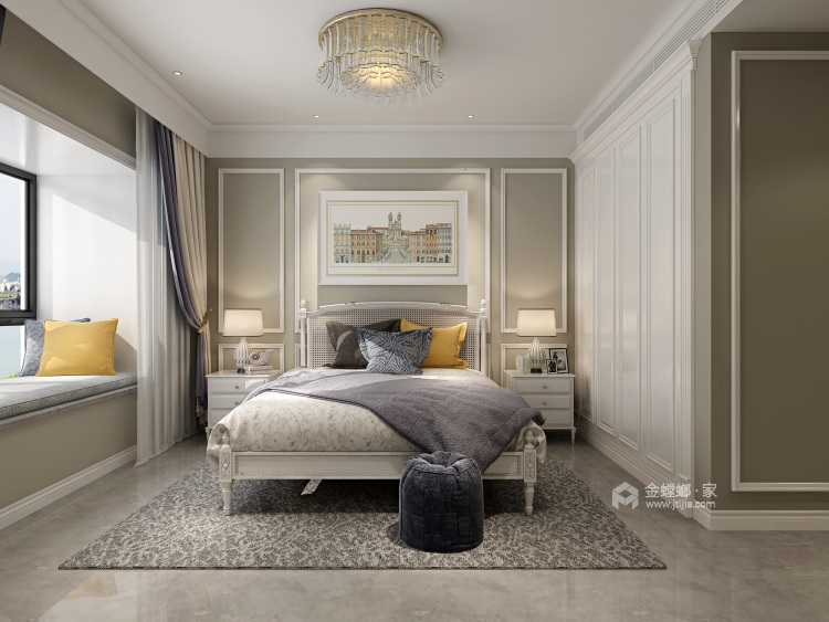 在欧式中寻找新生代的美，于忙碌中追求高品质的家-卧室效果图及设计说明