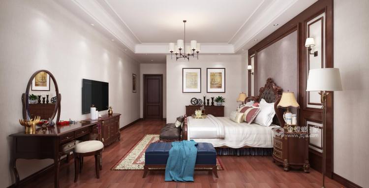 290平美式四居室，惬意的生活品质-卧室效果图及设计说明