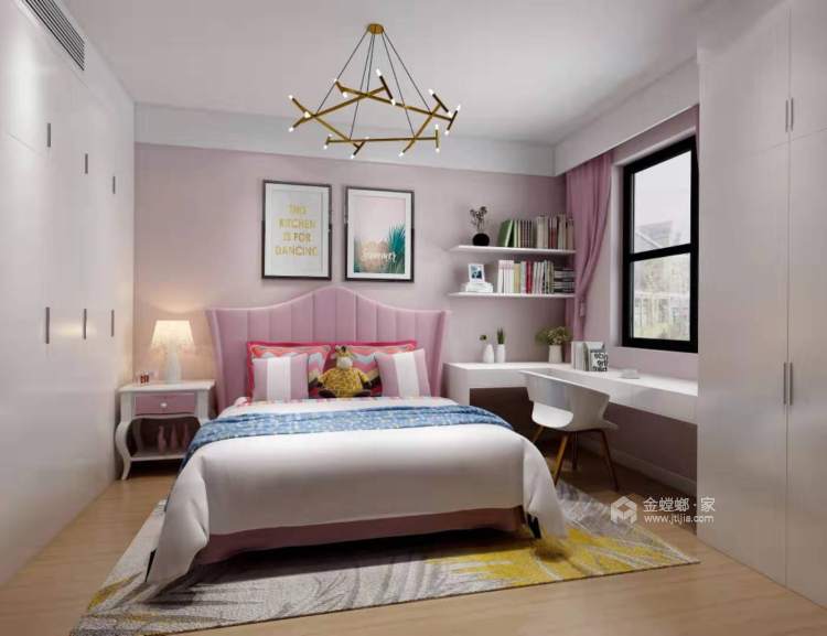 邂逅现代风“简”与“奢”的平衡-卧室效果图及设计说明