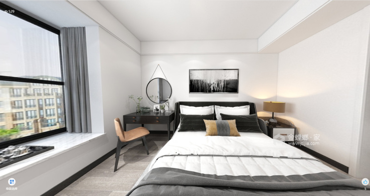 邂逅现代风“简”与“奢”的平衡-卧室效果图及设计说明