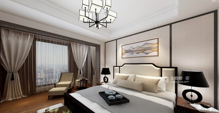 滨江第一城新中式-卧室效果图及设计说明