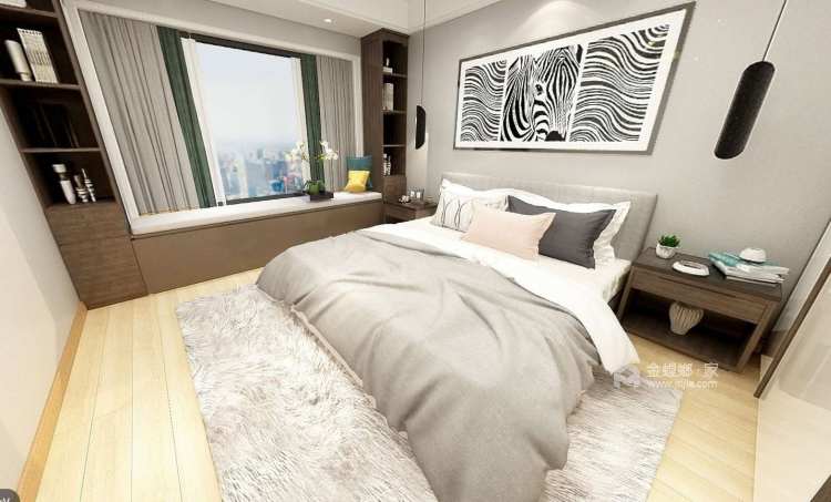 138平现代温馨大宅-卧室效果图及设计说明