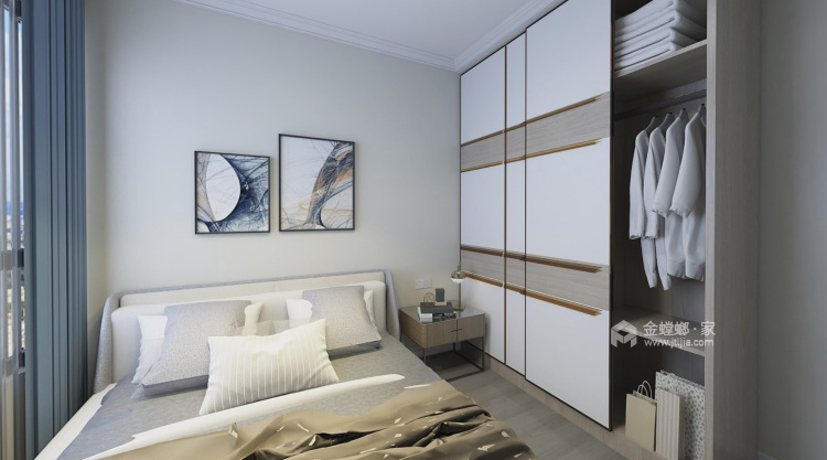 温馨现代老人房-卧室效果图及设计说明