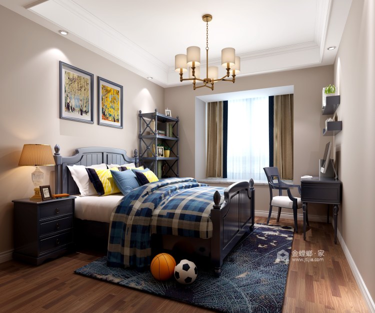 精致、优雅而得体-卧室效果图及设计说明