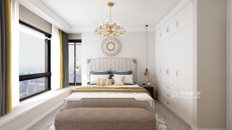 有格调的89平轻奢空间巧变120平时尚美家-卧室效果图及设计说明