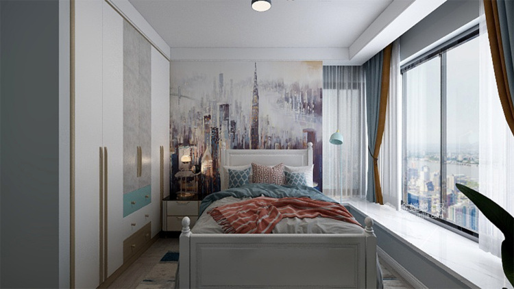 有格调的89平轻奢空间巧变120平时尚美家-卧室效果图及设计说明