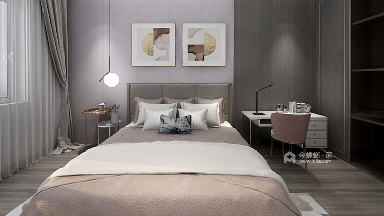 简约有温度的220平现代大宅-卧室效果图及设计说明