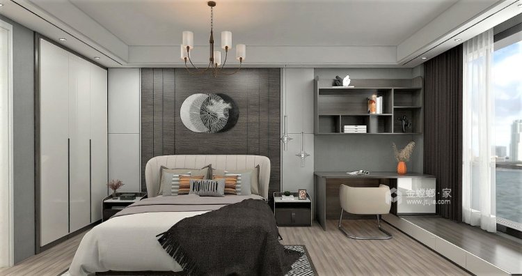轻奢之家，实用与时髦并存-卧室效果图及设计说明