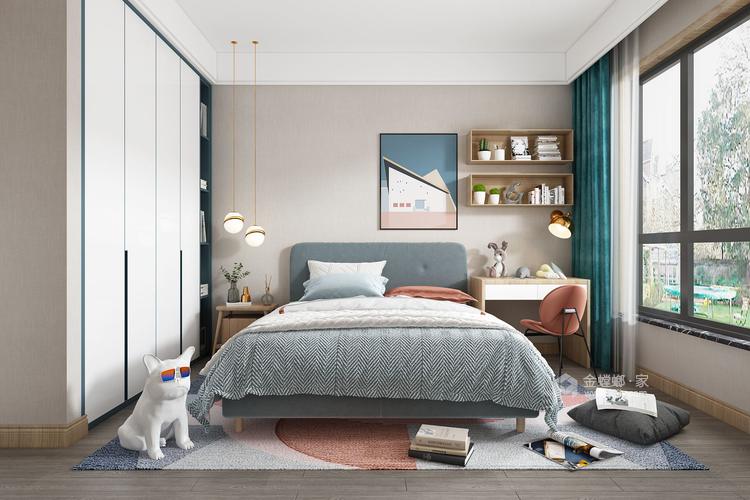 95㎡现代风 阳光下的慵懒-卧室效果图及设计说明