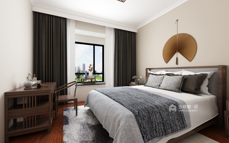 中式风格完美演绎居家风范-卧室效果图及设计说明