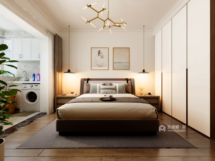 现代生活风，给你一个舒适的家-卧室效果图及设计说明